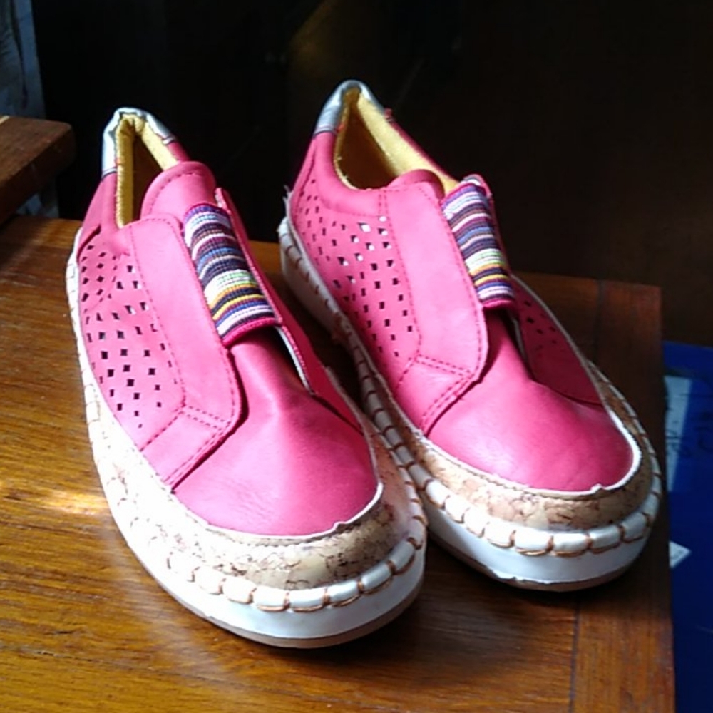 Leather and Cork Loafers